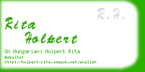 rita holpert business card
